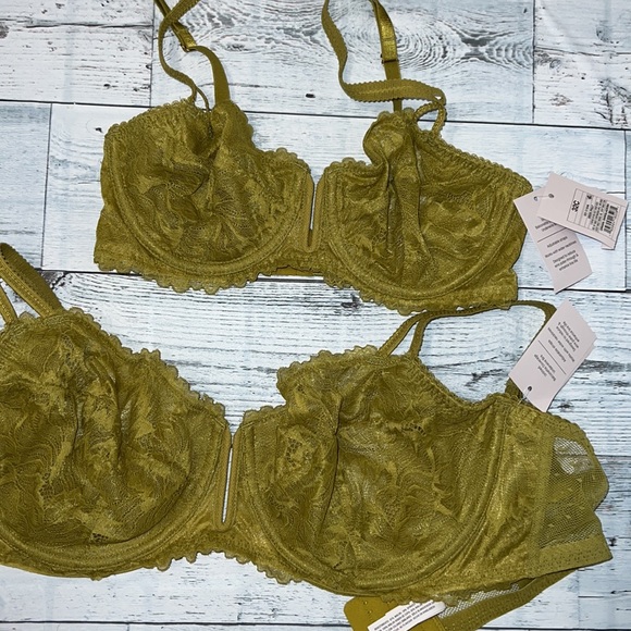 Auden Unlined Balconette Underwire Bra Olive Green - Picture 12 of 14